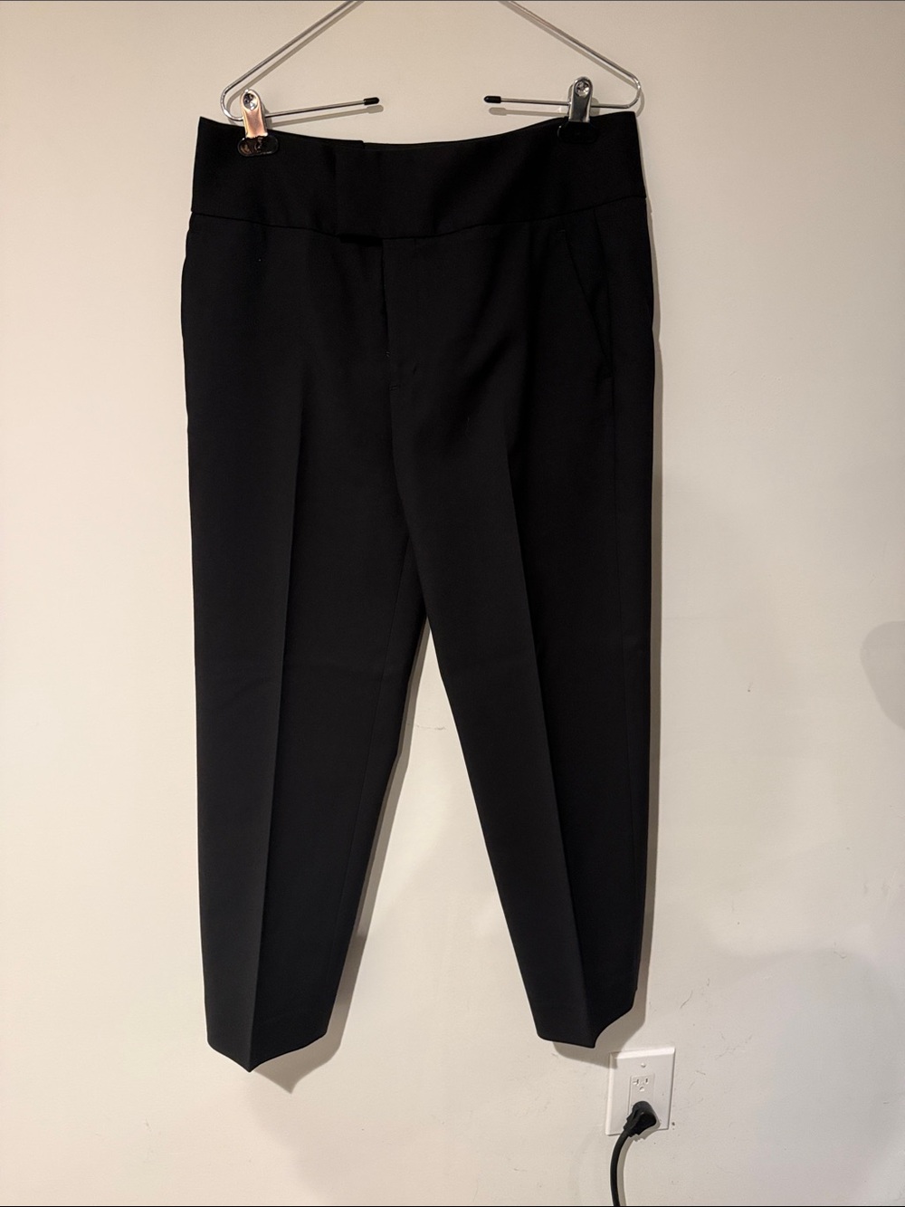 Classic Black Tailored Tapered Trousers